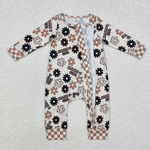 LR1951 RTS baby girl clothes mamas girl winter romper zip romper