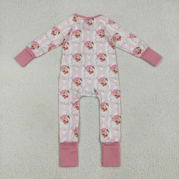 LR2224 RTS girl clothes santa toddler girl christmas winter romper