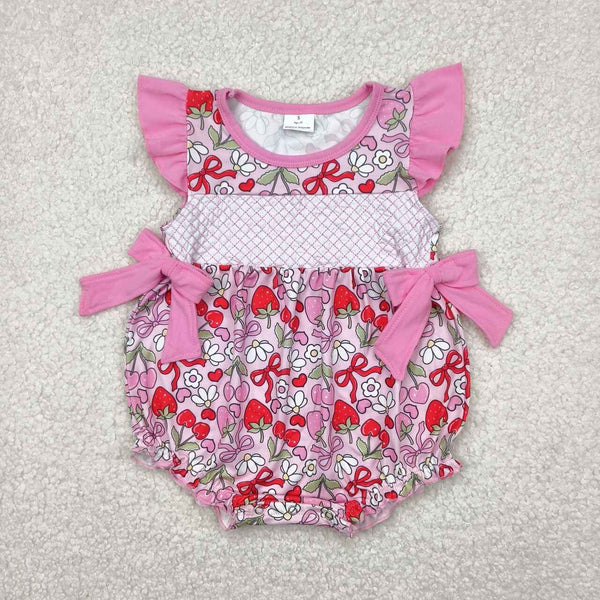 SR2953 RTS baby girl clothes bow berries girl summer bubble