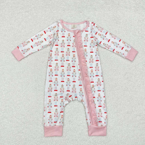 LR1185 RTS baby girl clothes soldier girl christmas winter romper