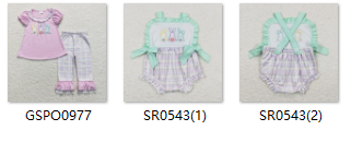 RTS matching easter bunny embroideried clothing