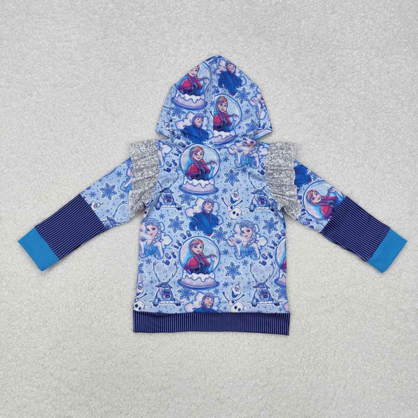 GT0890 RTS toddler girl clothes princess cartoon girl winter top shirt pollover