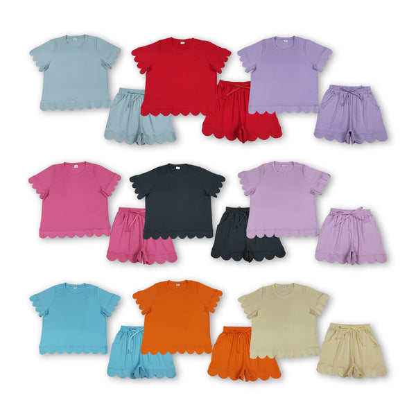 RTS Matching Adult clothes solid color print clothing mommy summer clothes-2026.4.11