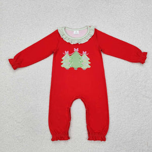 LR1560 RTS baby clothes xmas tree girl christmas winter romper