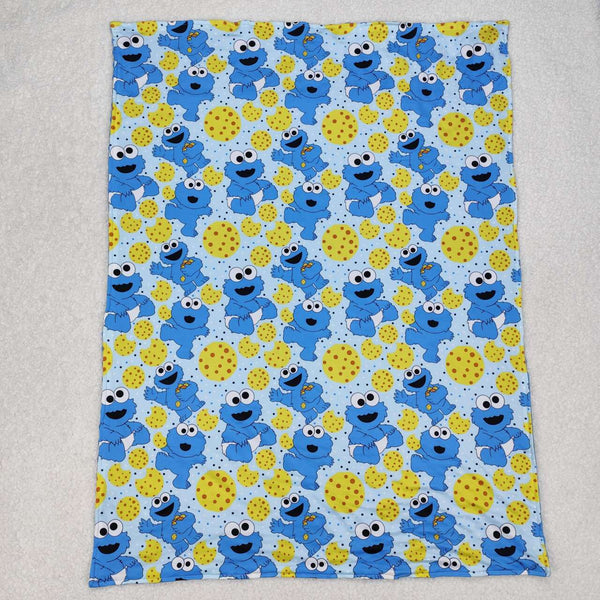 BL0195 RTS baby blanket cartoon blue minky blanket