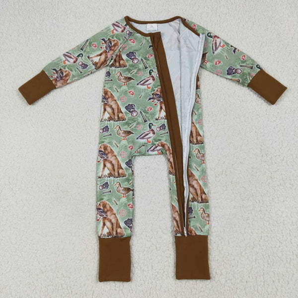 LR2234 RTS boy clothes dog hunting toddler boy winter romper