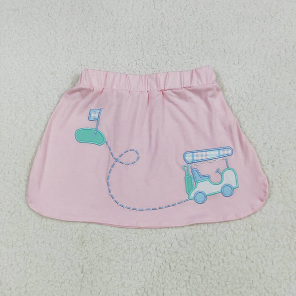 GLK0071 RTS girls clothes golf embroidery girl short skirt summer bottom