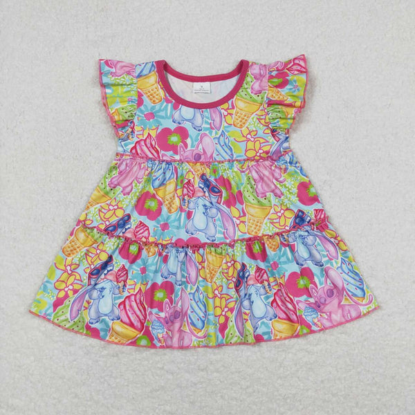 GSSO0608 RTS baby girl clothes ice cream cartoon girl summer outfit