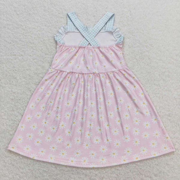 GSD0910 RTS Toddler clothes pink floral baby girl summer dress