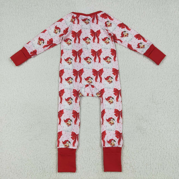 LR2223 RTS girl clothes santa toddler girl christmas winter romper