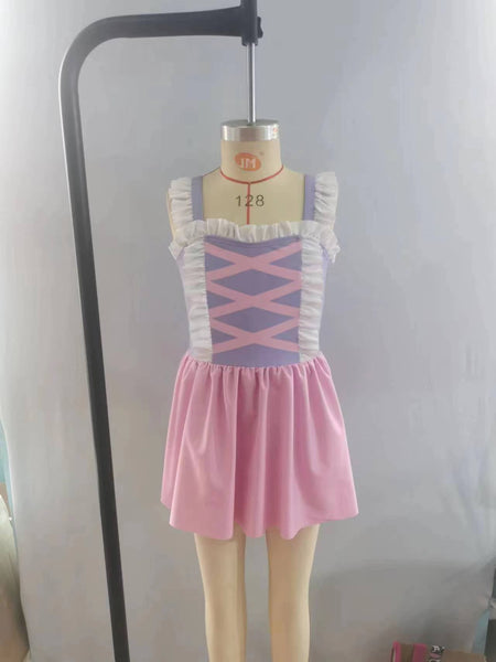 S0133 baby girl clothes princess swimsuit swimwear