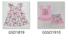 RTS girl clothes apple pencil toddler girl back to school day summer clothes