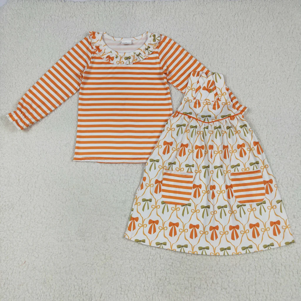 RTS kids matching clothing bows print clothing girl fall winter clothing-2025.8.2