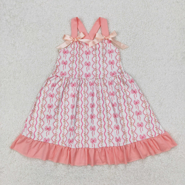 GSD1950 RTS girl clothes girl bow dress toddler summer clothes