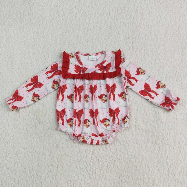 LR2210 RTS girl clothes santa toddler girl winter christmas bubble