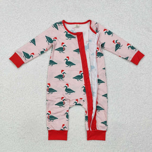 LR1862 RTS baby girl clothes mallard girl christmas winter romper-bamboo