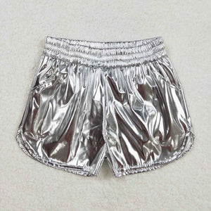 SS0416 RTS girl clothes white leather girl summer shorts