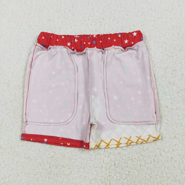 SS0612 RTS boy clothes star print boy 4th of July Patriotic summer shorts