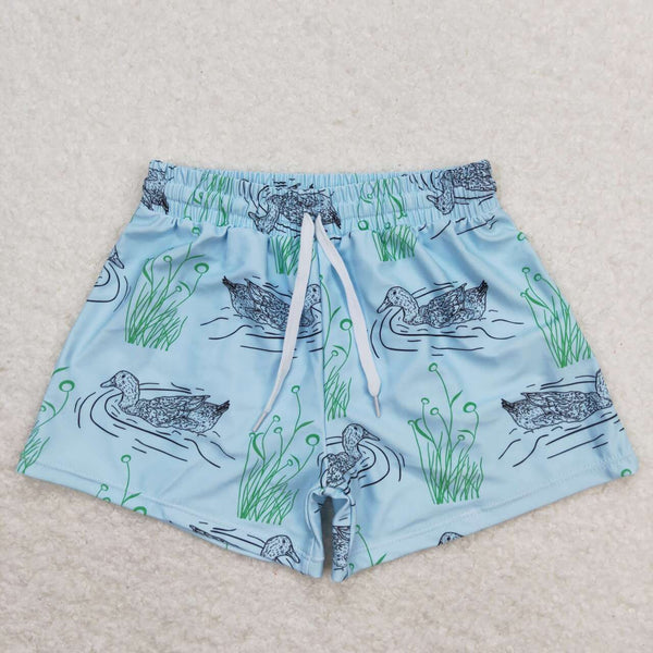 S0361 RTS 3-6M-6-7T baby boy clothes mallard boy summer swim shorts