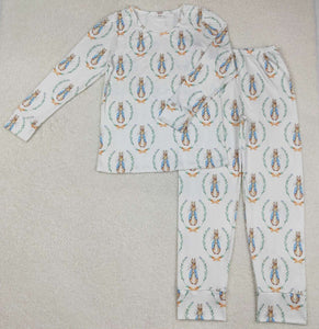 GLP2219 RTS adult clothing women bunny easter pajamas set  women easter pajamas set