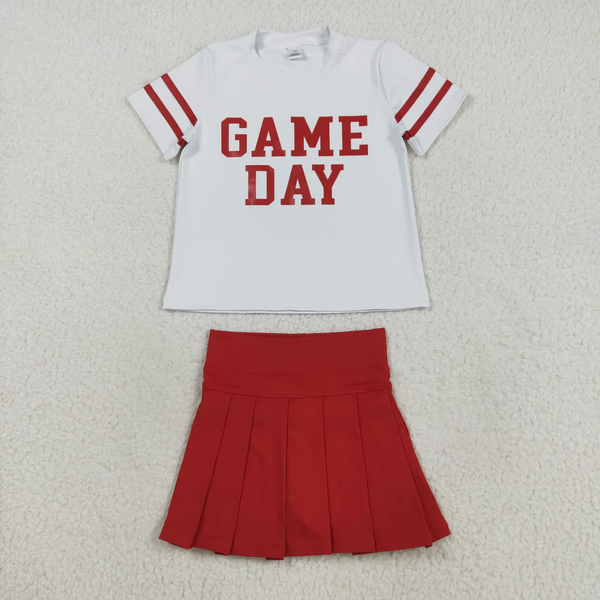 RTS girl clothes girl summer set  vinyl game day girl summer short skirt set-2025.9.4