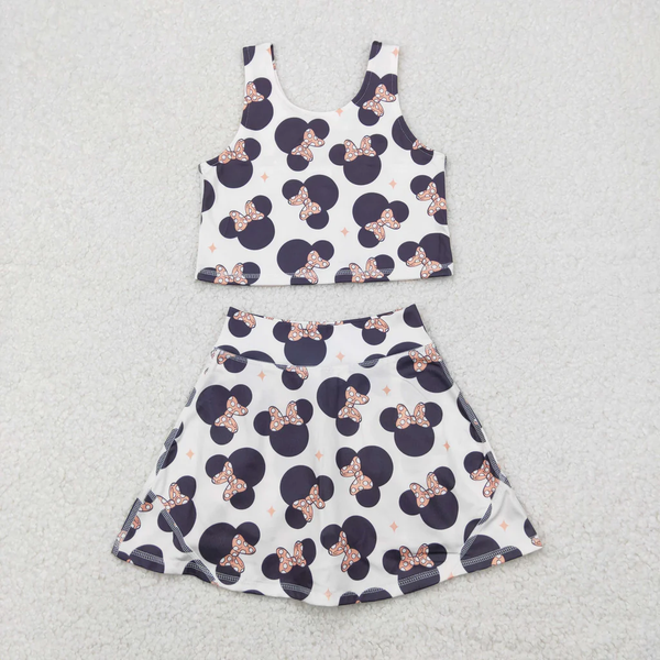 RTS baby clothes baby girl summer set cartoon print baby summer yoga dress-2026.2.4