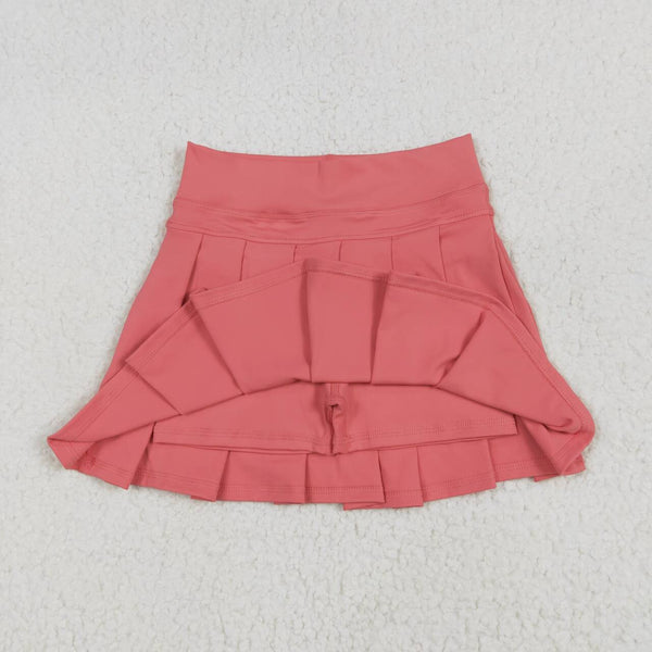 GLK0080 RTS girls clothes coral girl yoga shots skirt atheletic clothes