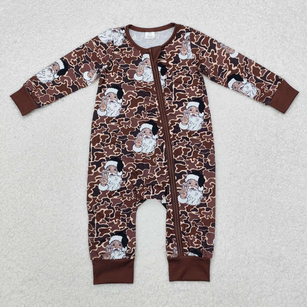 LR1820 RTS baby clothes santa claus baby christmas romper-bamboo