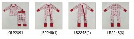 RTS kids matching clothing santa bows print clothing christmas winter clothing