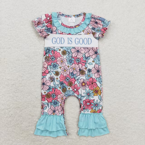 SR1938 RTS baby girl clothes god is good girl summer romper