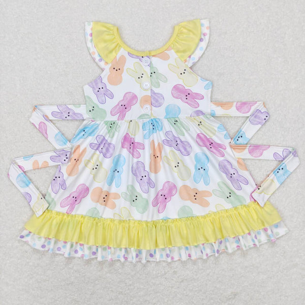 GSD0610 baby girl clothes girl bunny dress toddler easter dresses