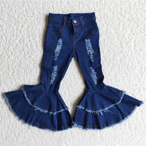 C12-9 teenage girls clothing girls pants girl jeans girls bell bottom pants