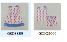 RTS kids matching clothing crayfish print clothing baby girl summer clothing-2026.1.6