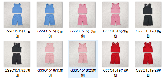 RTS girl clothes colorful toddler girl yoga summer outfit atheletic clothes