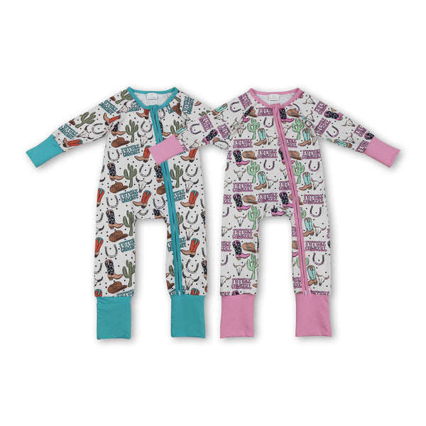 RTS kids matching clothing cowboy print clothing baby winter romper-2026.1.6