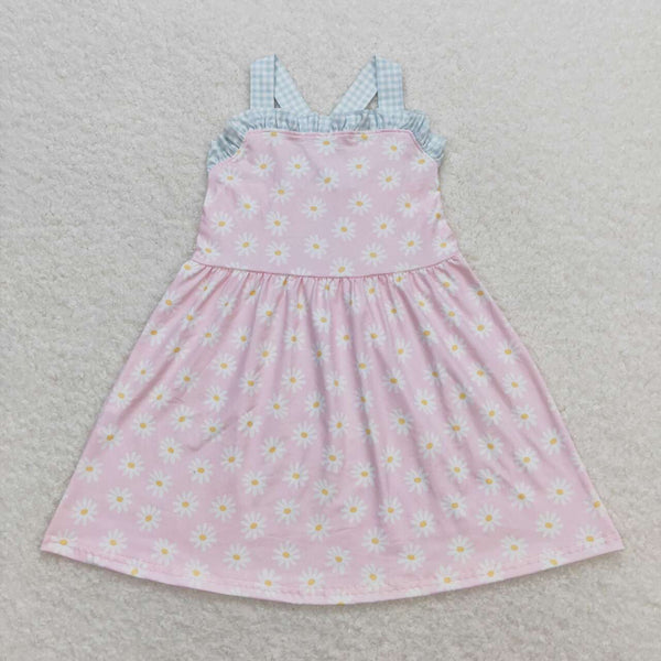 GSD0910 RTS Toddler clothes pink floral baby girl summer dress