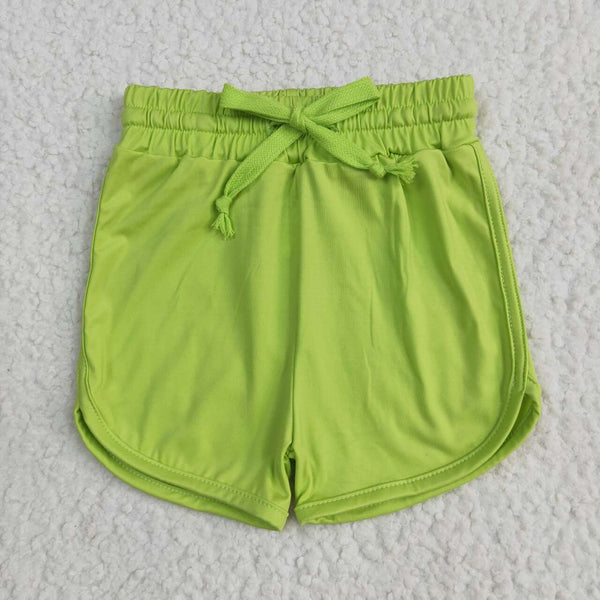 SS0506 RTS girl clothes green girl summer shorts yoga shorts atheletic clothes