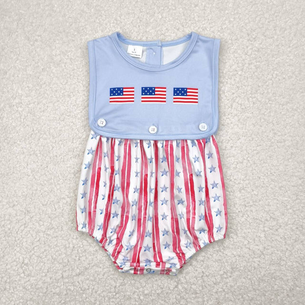 SR3049 RTS boy clothes flag boy 4th of July Patriotic summer bubble