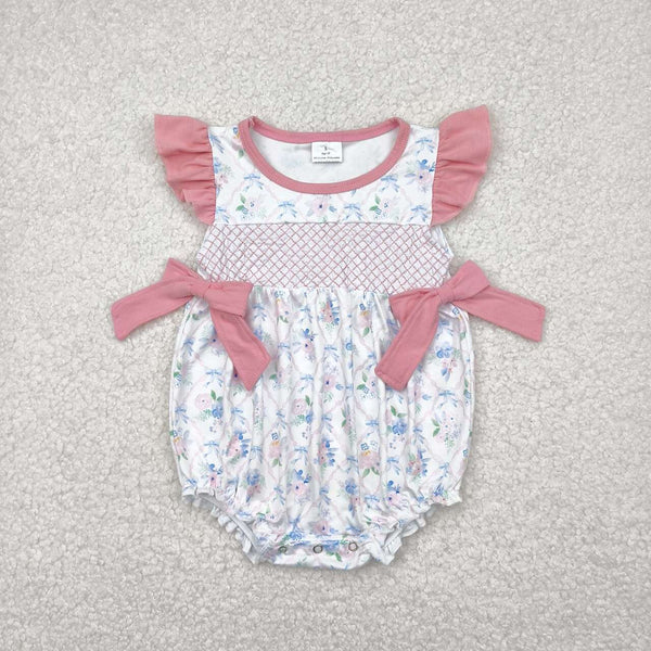 SR2923  RTS baby girl clothes floral girl summer embroidery bubble
