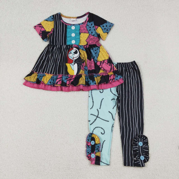 GSPO2056 RTS girl halloween clothing set demon short sleeve pants set