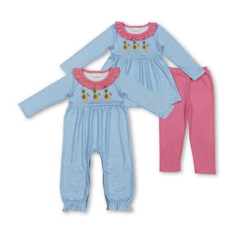 RTS kids matching clothing embroidered mallard print clothing girl winter clothing-2025.11.27