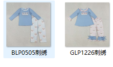 RTS kids matching clothing embroidered santa print clothing baby christmas clothing-2025.9.12