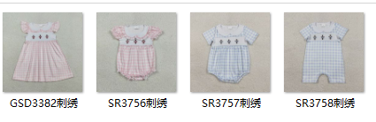 RTS Matching clothing embroidery cross print clothing baby easter summer clothing-2026.3.6