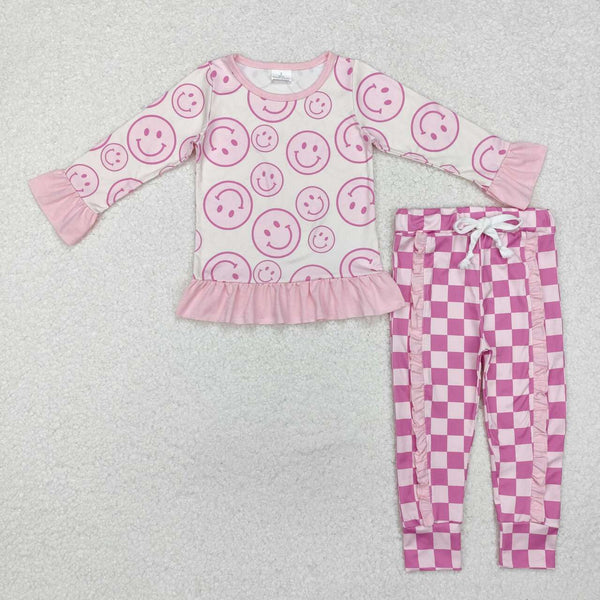 GLP1722 RTS toddler girl clothes smile girl winter jogging clothes set