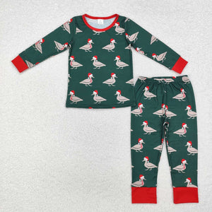 BLP0903 RTS toddler boy clothes mallard boy winter christmas clothes set-bamboo