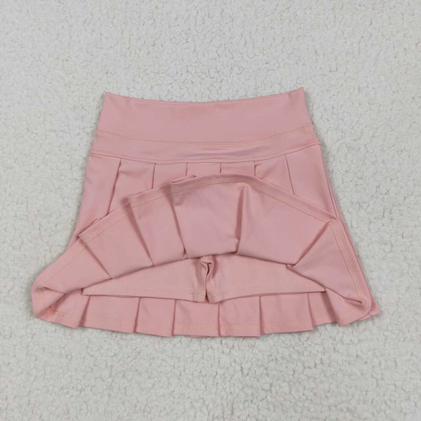 GLK0078 RTS girls clothes coral girl yoga shorts skirt atheletic clothes