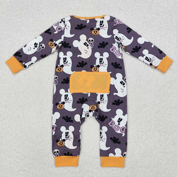 LR1425 RTS baby boy clothes cartoon ghost boy halloween winter romper