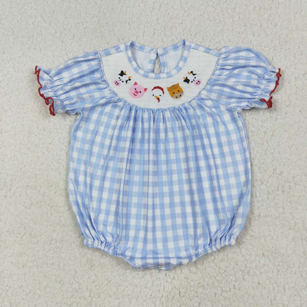 SR2981 RTS baby girl clothes farm clothing baby summer bubble smock