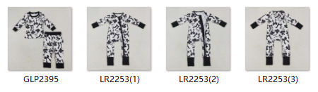 RTS kids matching clothing black bows print clothing winter clothing