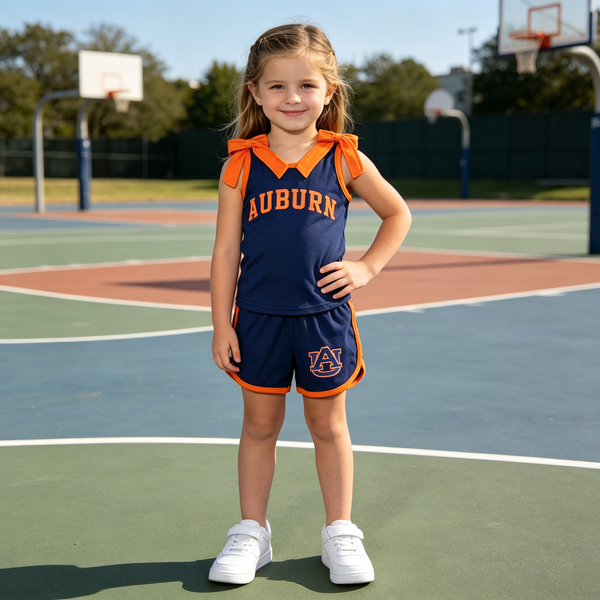 RTS GSSO3828 kids clothes cotton+vinyl pattern girl summer outfit state summer shorts set 2